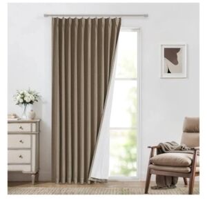 Taupe Thermal Blackout Curtain Panel - Unbranded